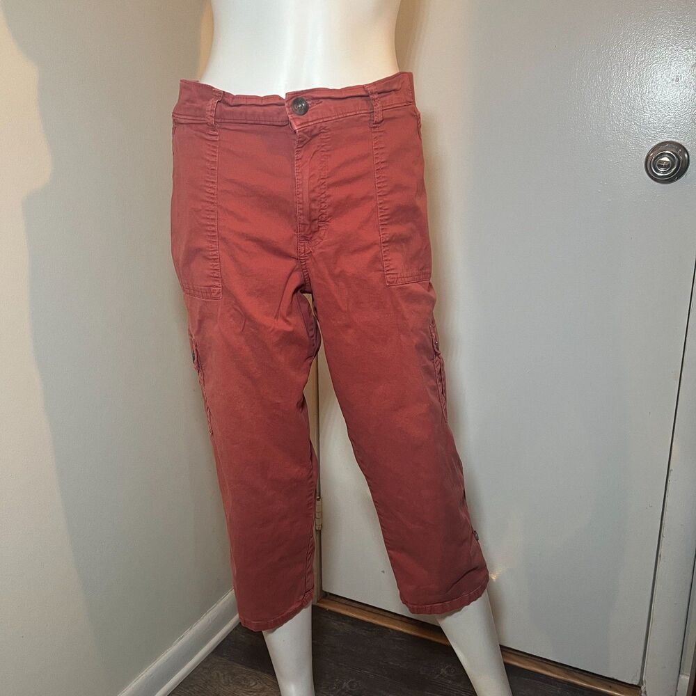 Lee Rust Red Capri Pants 12 - Utility Y2K Granola Girl Gorpcore Coastal Cowgirl